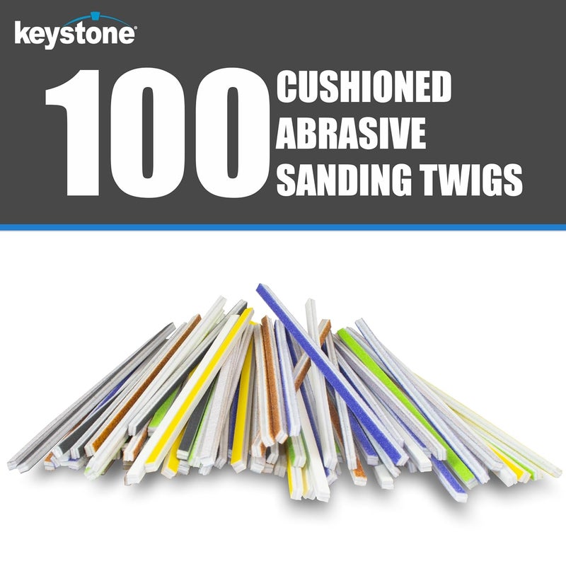 KeyStone 121 Pcs Hobby Sanding Sticks for Plastic Models, Wood, Metal, 3D Prints, Arts, Crafts, Polishing Twigs, Assorted Mixed Grit Detail Sanding Sticks (121 Piece Detail Kit) - Image 5